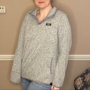 Plus Sized L.L. Bean Grey Quarter Button Up